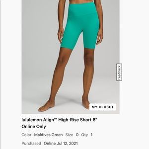 Lululemon 8” Bike Shorts